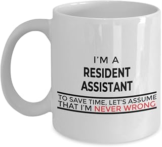 Amorfos Resident Assistant Gifts For Women And Men - Coffee Mug For Resident Assistant Practitioners And Students, Resident Assistant Cup, Ceramic