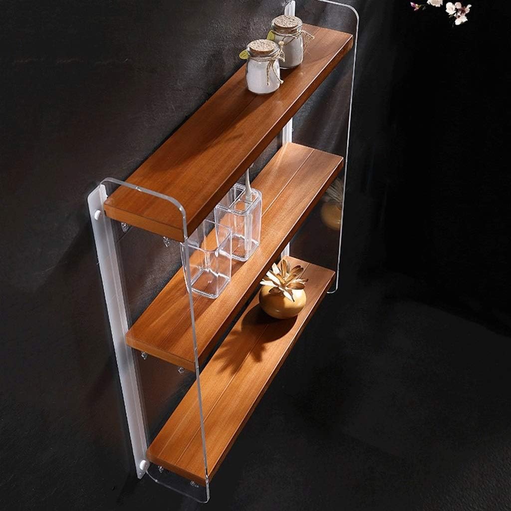 Bathroom Shelf-Wall Mount Single Layer Rectangle Glass Shelf Black Oil Rubbed Bronze Finish Storage Accessories Holder(Style 2,50cm)