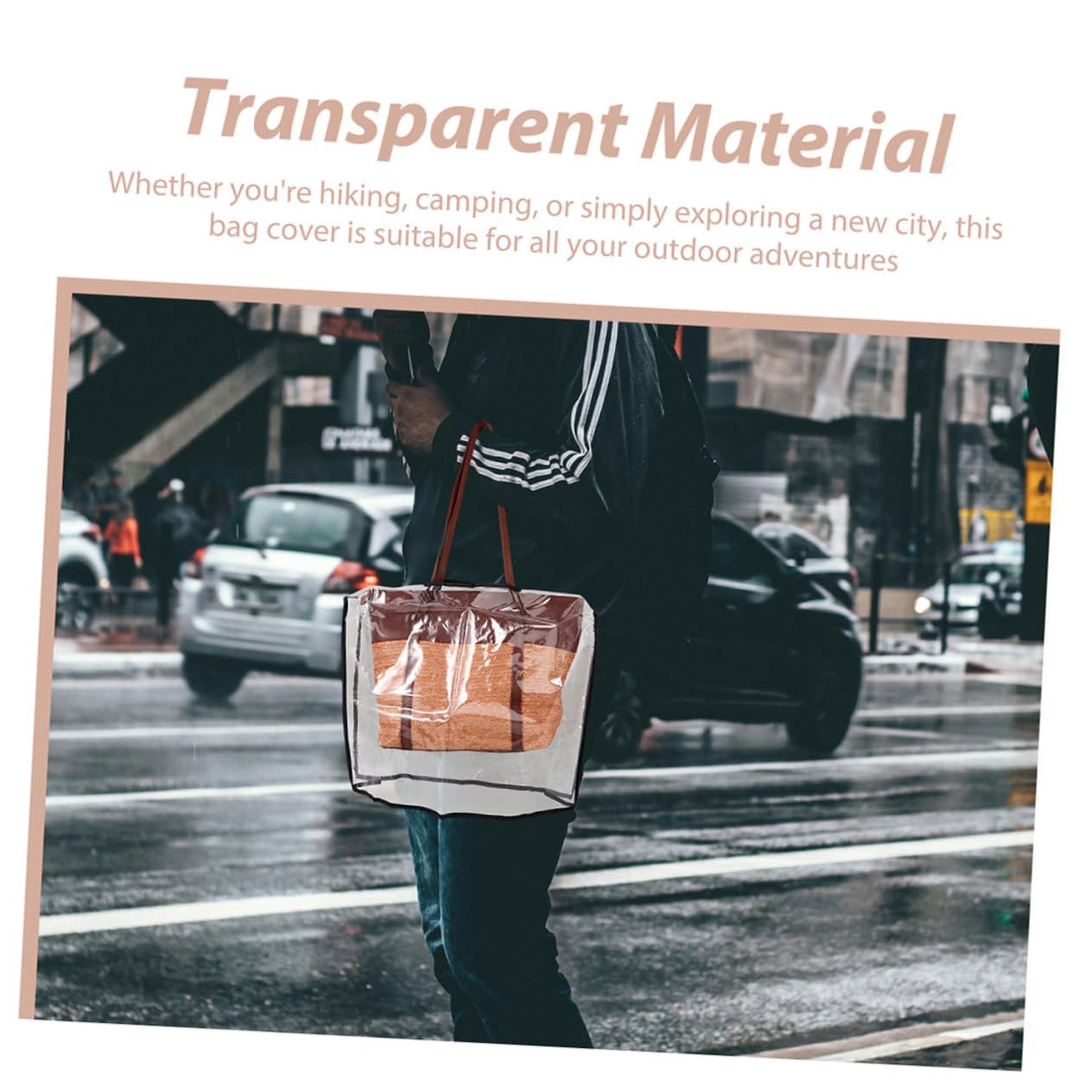 Didiseaon 2piezas Cubierta Transparente para Bolso Tote De Mano Protector Fundas Resistentes Al Agua para Viajes Senderismo y Ciclismo