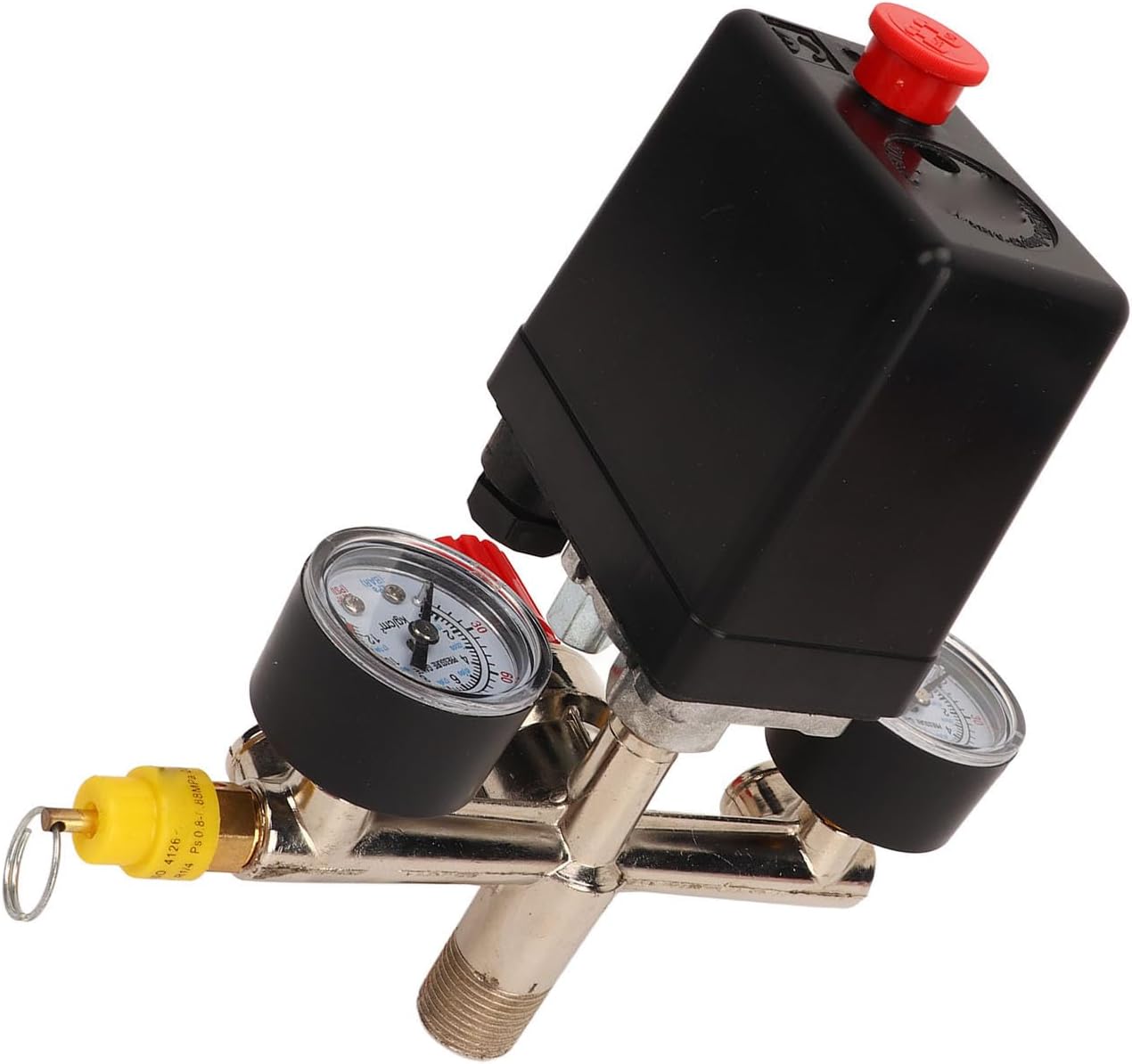 Air Compressor Pressure Switch, Long Service Life Air Pressure Switch Kit Good Compatibility Precise Control High Strength with 3 in 1 Brass Port for