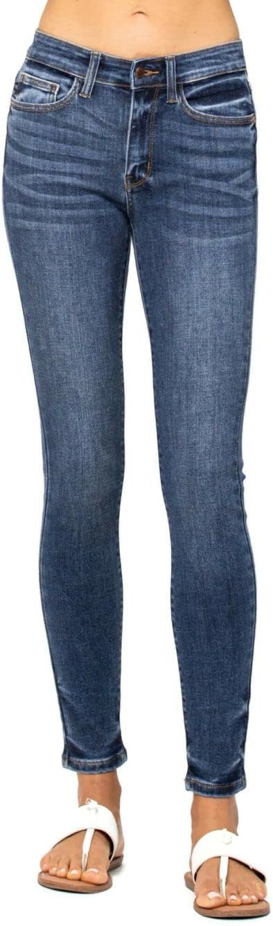 Judy Blue Mid Waist Five Pocket Handsand Skinny Jeans - Image 2