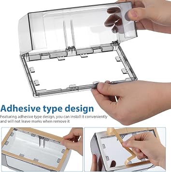 Gadpiparty Waterproof Outlet Cover, Double-Position Conjoined Socket Case