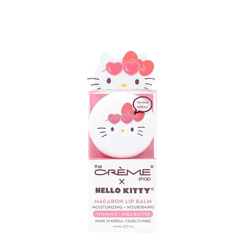 Hello Kitty Macaron Lip Balm - Strawberry Milkshake Flavored - Strawberry - 1 Count (Pack of 1)