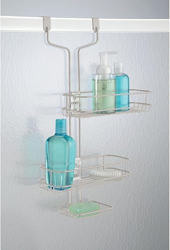 Miniatura 2 de iDesign Linea - Organizador de ducha ajustable sobre la puerta, satén