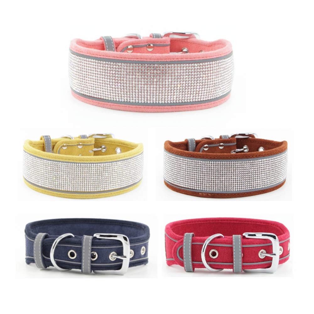Collar De Perro Brillante Para Perros Pequeños, Medianos Y Grandes, Collares De Perro Con Corona De Diamantes De Imitación Para Perras Y Machos, Collares De Cachorros De Diamante, Collar De Gamuza
