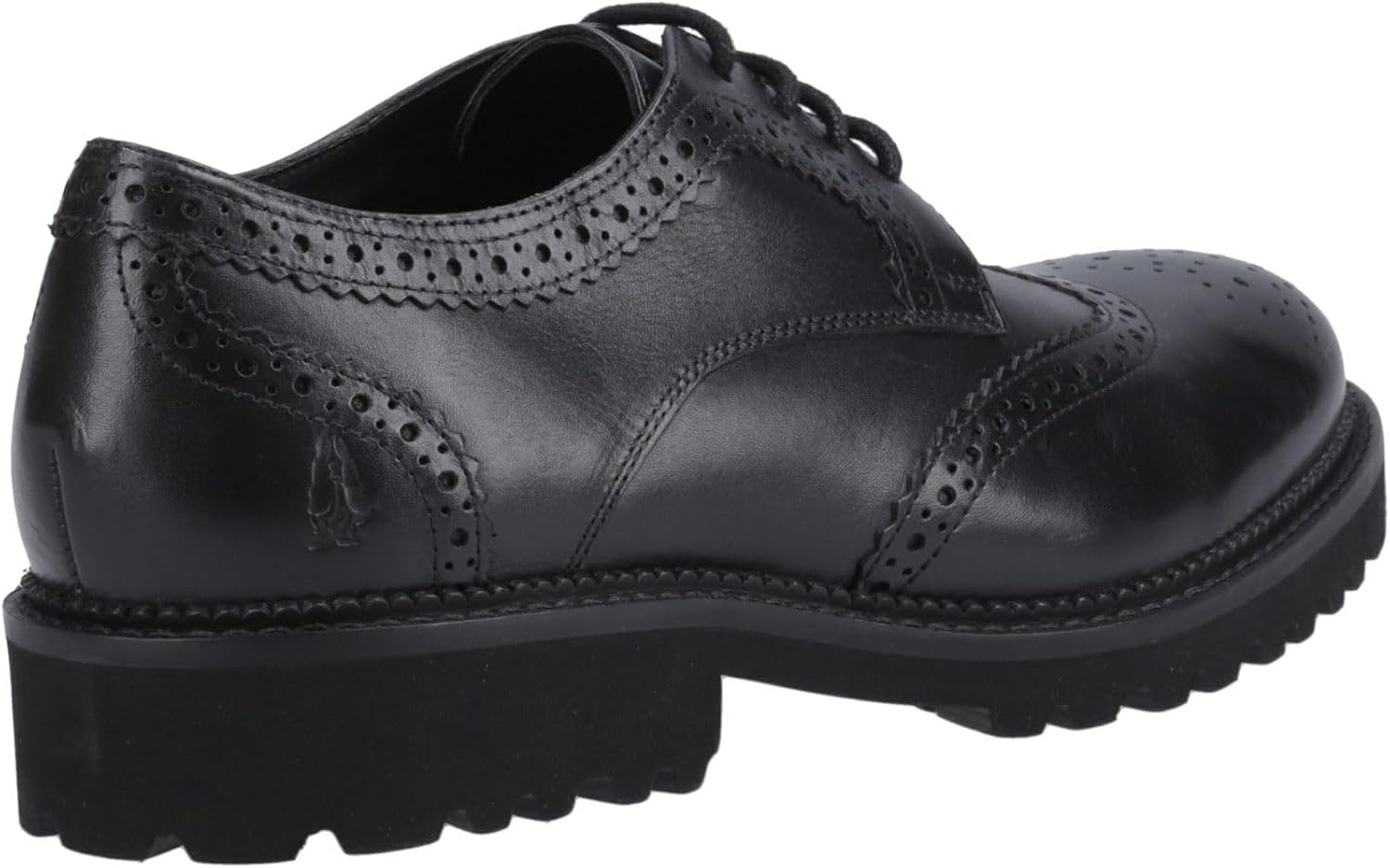 Hush Puppies Gabi sznurowane skórzane dziewczęce czarne półbuty