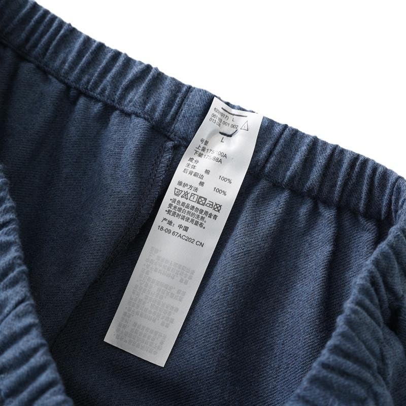 Pyjama d'hiver 2 pièces en flanelle de coton pour homme taille L