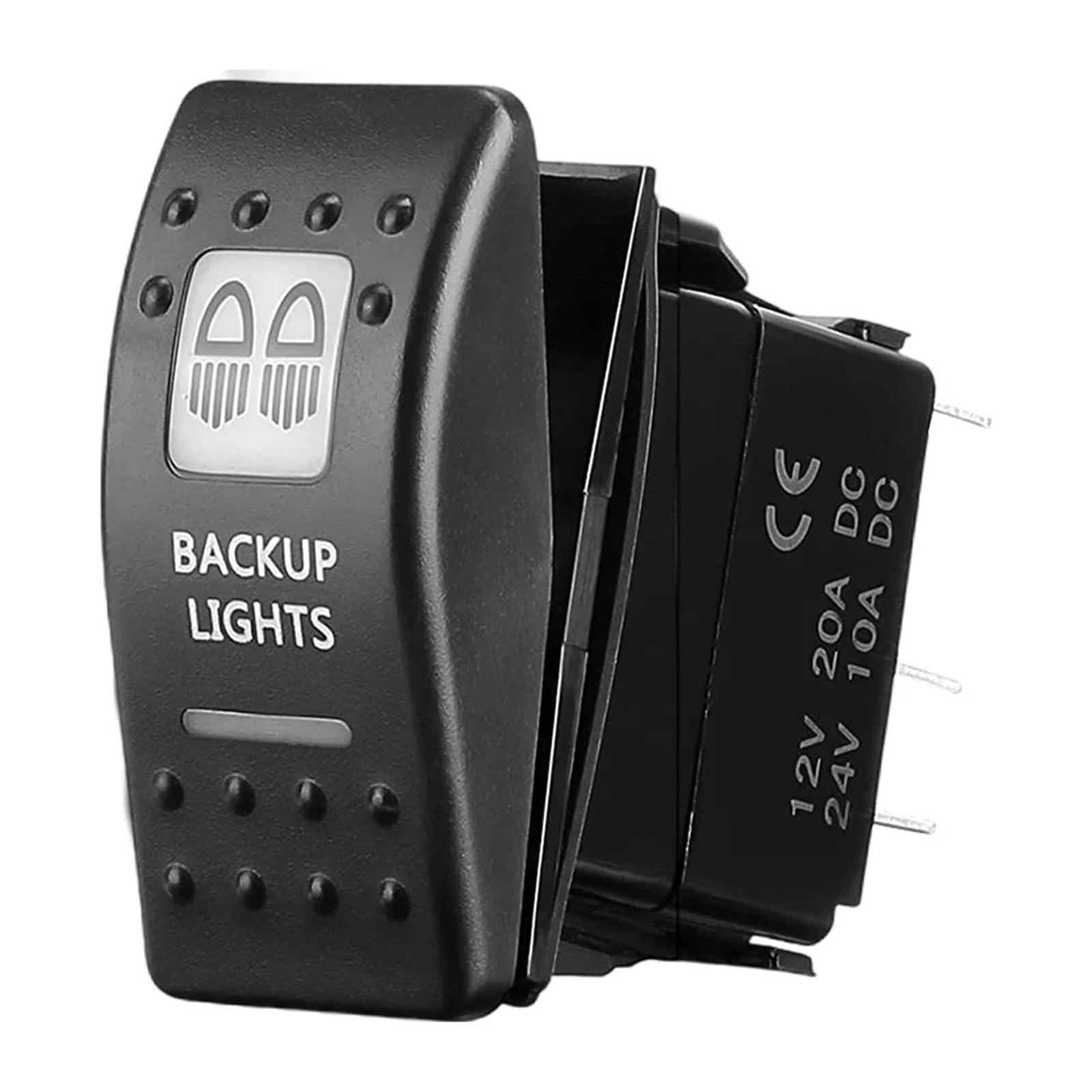 Interruttore Marino, Interruttore a bilanciere 12V 24V marino for auto e barca Impermeabile 5 PIN ON-OFF Camion Pulsanti lampada LED for ATV UTV Auto RV(LED Backlight)