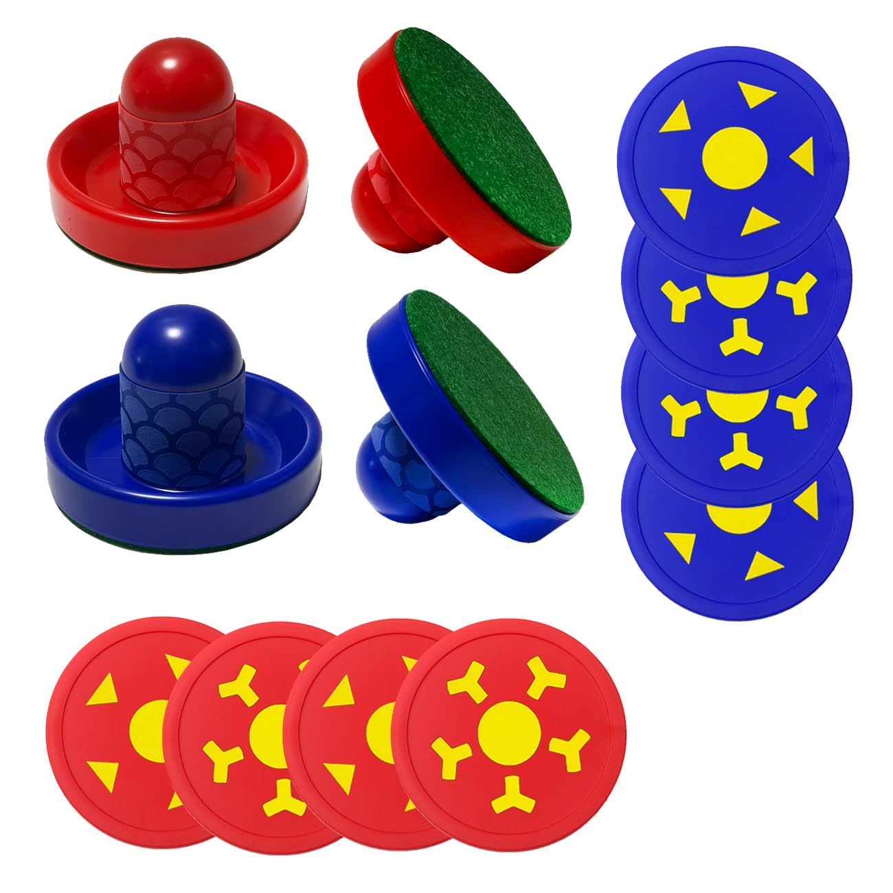 Air Hockey Pushers and Air Hockey Pucks, Non-Slip Strikers and Dynamic Pucks for Air Hockey Table Game for Adults and Kids,Replacement Accessories for Game Tables
