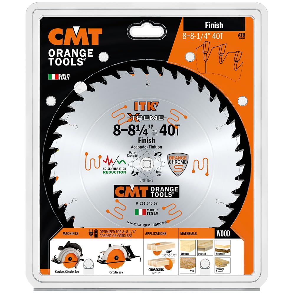 CMT Orange Tools Fine Finish Saw Blade - 8-1/4" -2