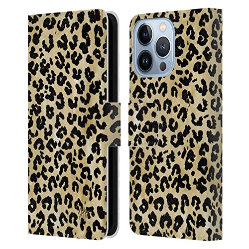 Étui iPhone 13 Pro imprimé léopard Haley Bush en cuir élégant