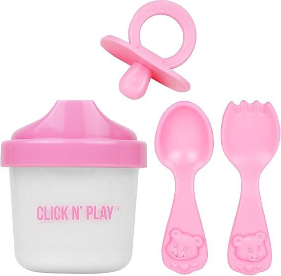 Click N' Play Magic Disappearing Sippy Cup, Doll Pacifier