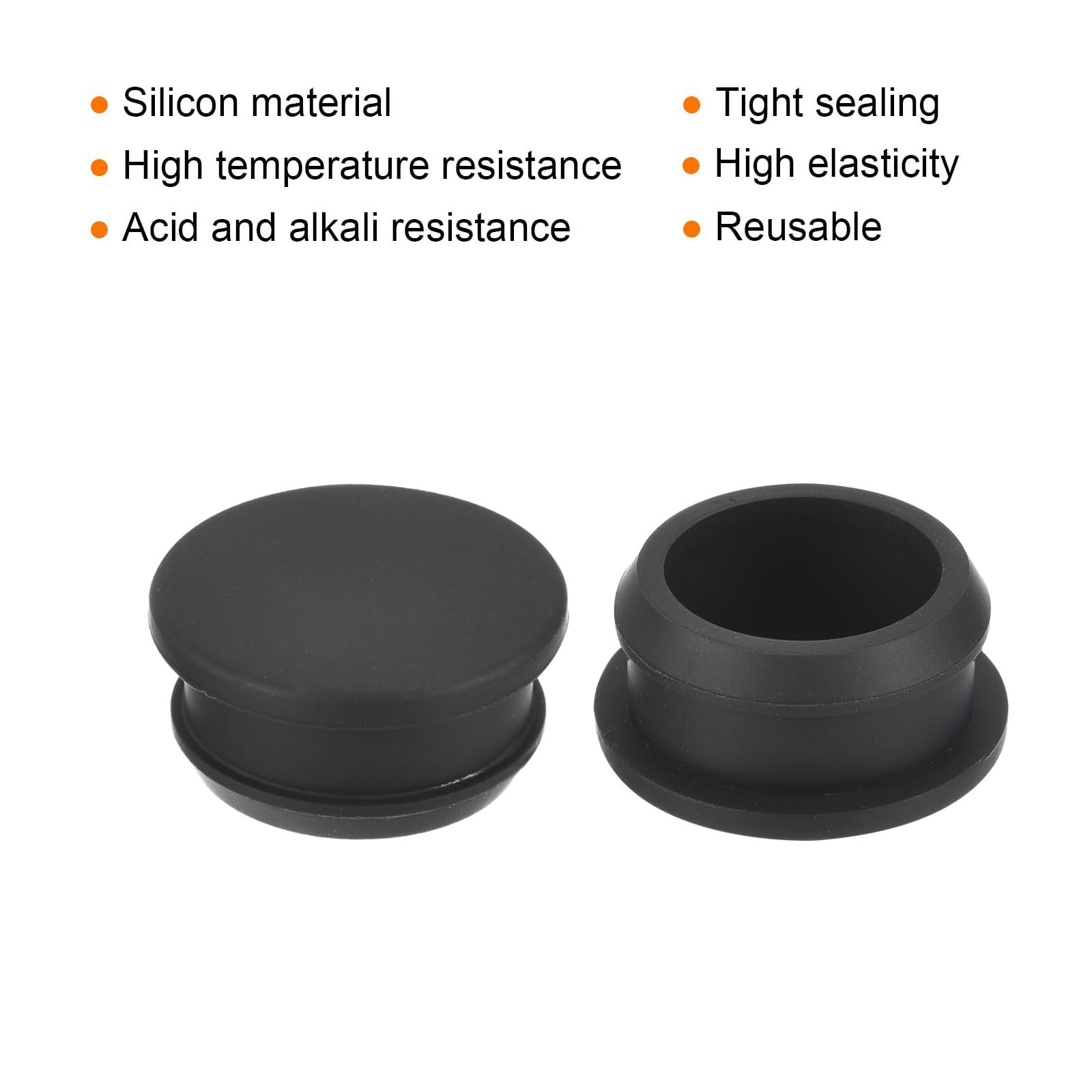 TA-VIGOR 6Pcs Silicone Snap in Locking Hole Plugs, 25mm Diameter Hole Stoppers - Image 3