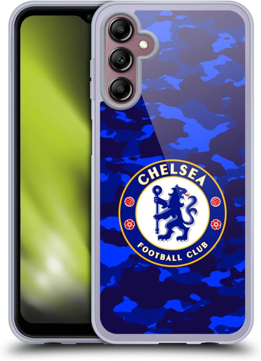 Head Case Designs Officially Licensed Chelsea Football Club Stripes Crest Gel Case [Military Grade Protection] Compatible with Samsung Galaxy A06 4G / 5G