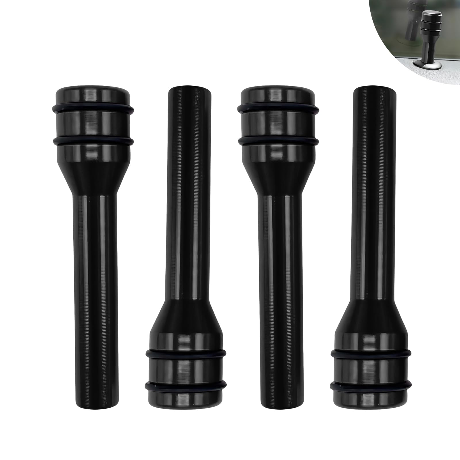 awlbed 4 PCS Car Interior Door Lock Knob Pull Pin Cover, Metal Anti-Scratch Anti-Rust Safety Door Latch, Modified Personalized Door Lock Status Button