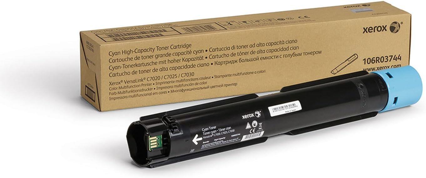 Xerox VersaLink C7020 /C7025 /C7030 Cyan High Capacity Toner Cartridge (9,800 Pages) - 106R03744