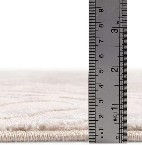 Miniatura 4 de Unique Loom Finsbury Collection - Alfombra de área Meghan (5 pies 3 pulgadas x 8 pies, rectangular, beige marfil)