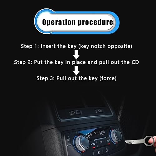 Miniatura 6 de ZKFAR 4 llaves de liberación de radio de automóvil, 2.6 pulgadas, impermeables, duraderas, de metal, CD, DVD, herramientas de reparación con