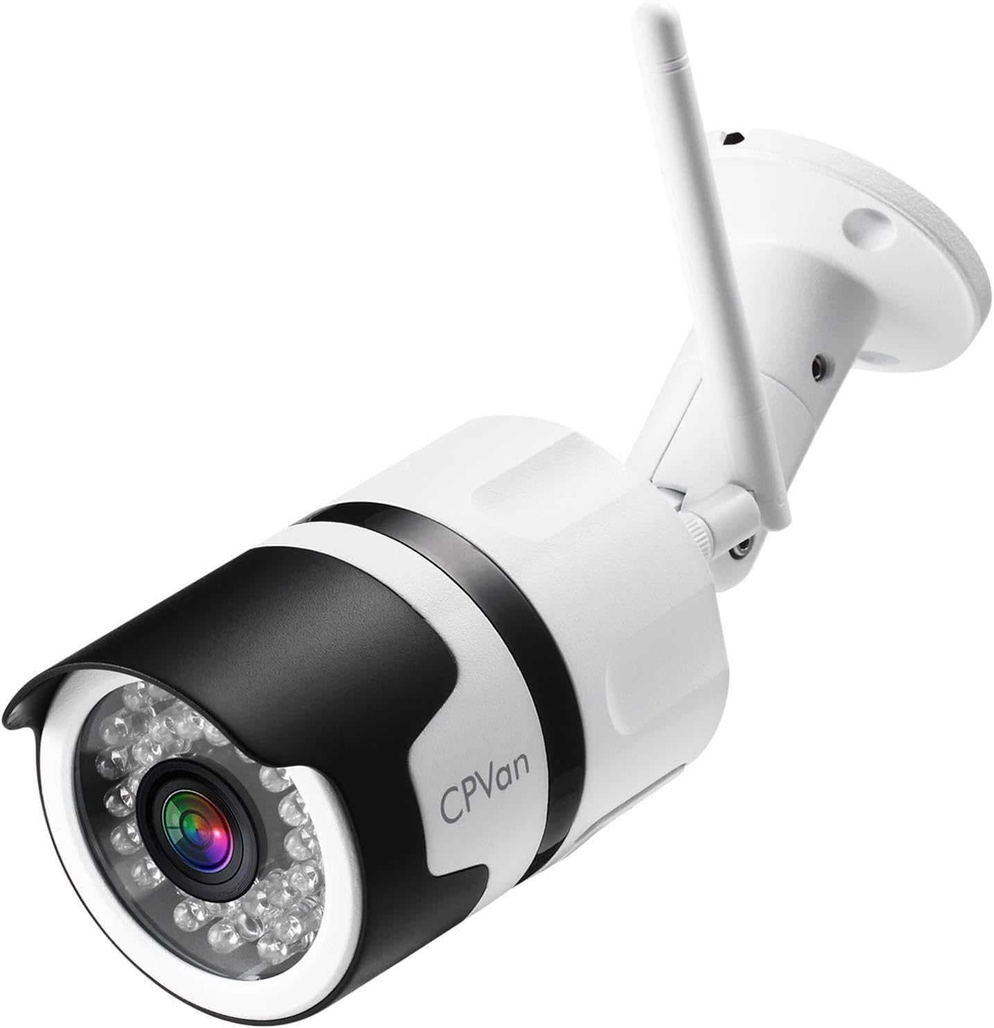 [Updated Version] CPVAN CamHi APP 1080P Outdoor Security Camera,IP66 Waterproof WiFi CCTV Camera,Wireless IP Camera System with 82ft Night Vision,Two Way Audio,Motion Detection,Ideal for Home/Office