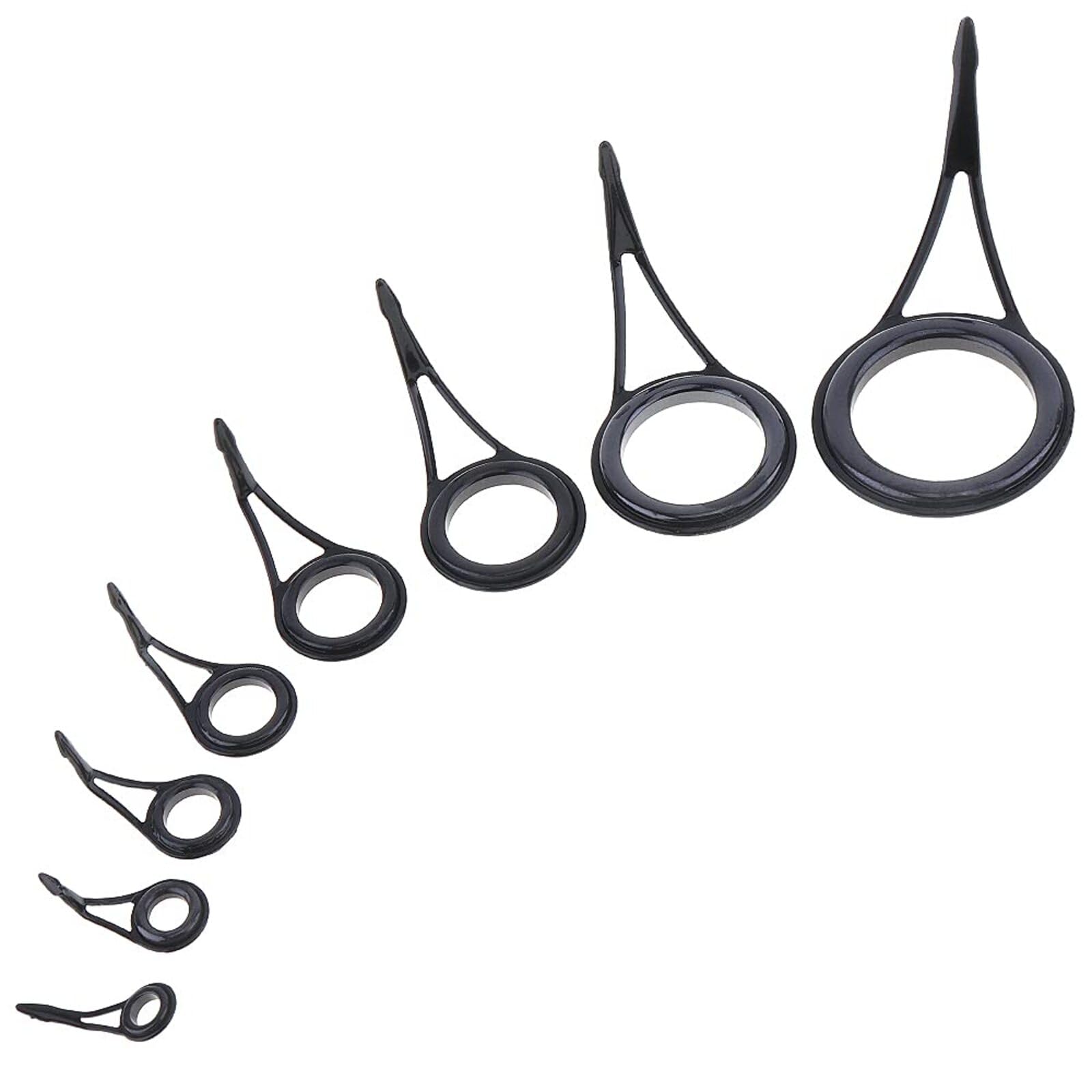 LKTFATD Fishing Rod Guides Sets, Rod Repair Kit Rod Guide Tip Repair Kit, Rod Part Fishing, Spinning Rod Guides Tip Ceramic Guide, Fishing Rod Repair Kit