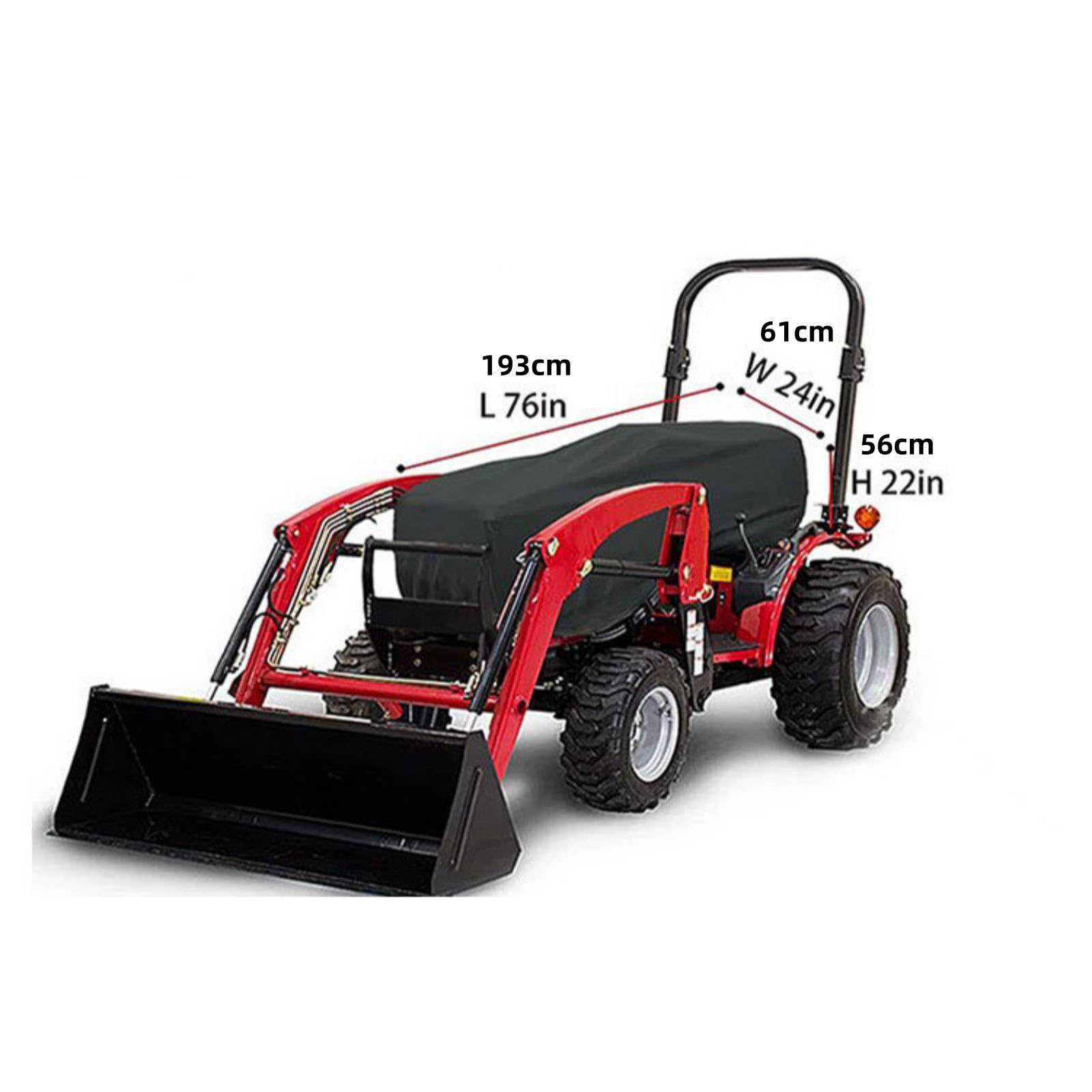 Compact Tractor Cover, Waterproof Outdoor Compact Utility Tractor Cowling Cover 76x24x22inch