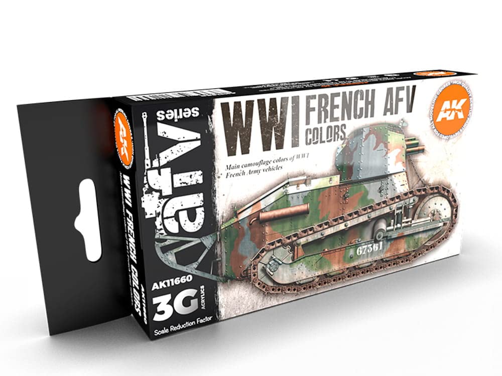 AK Acrylics 3Gen AVF Set AK11660 WWI French Colors 3G (6x17ml)