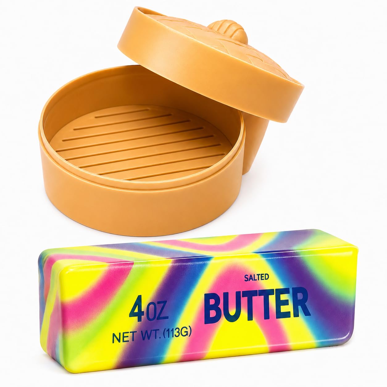 2pcs PU Butter Squishy Fidget Toys,8.5cm Dumpling Sensory Squishy