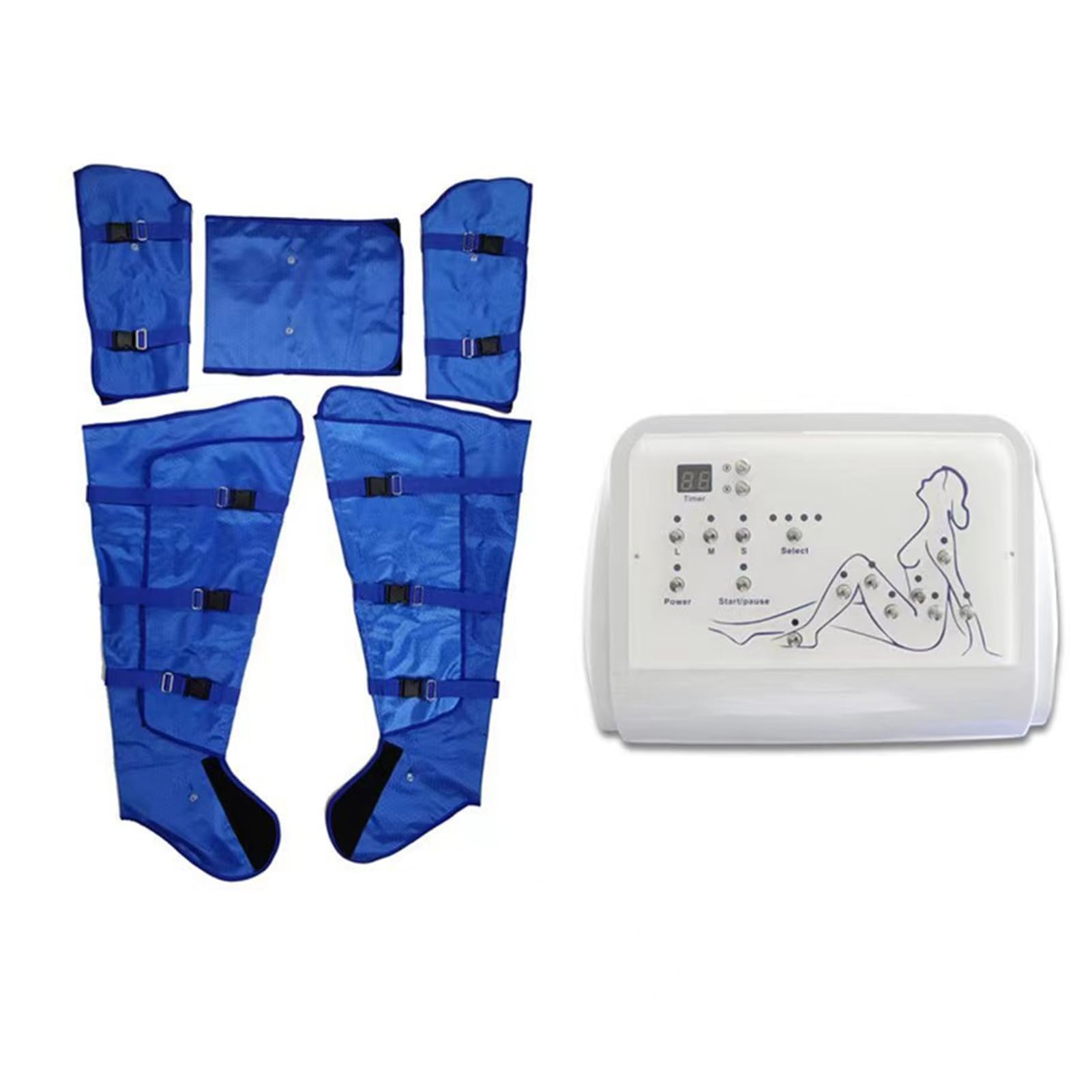 Strumento per Pressoterapia a Vuoto con Onda d'Aria a Infrarossi Lontani 16 Airbag per Massaggio Completo del Corpo Massaggio di Drenaggio Linfatico Perdita Peso Attrezzatura per Massaggi di Bellezz