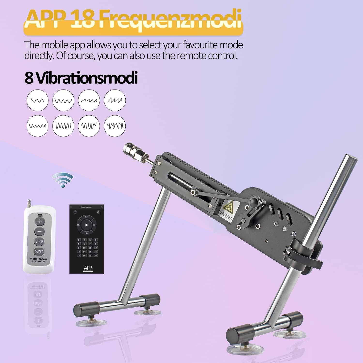 Fredorch 70W Premium Sex Machine with APP and Remote Control Thrusting Machines Gun Adjustable Speed for Adult Toy 3 Accessories