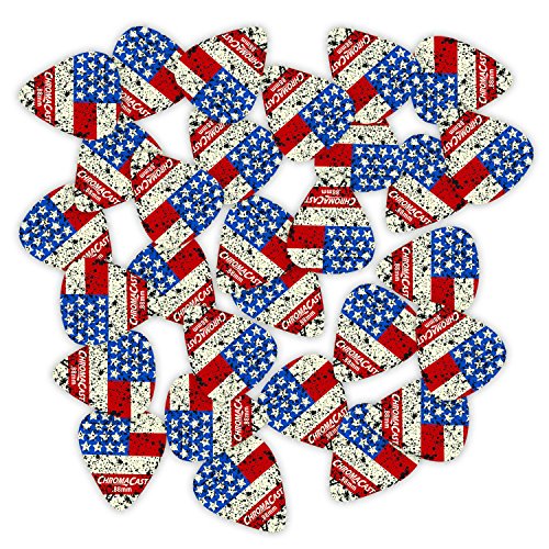 Chromacast Cc-dp-usa-73–30PK Delrin USA Drapeau médiators .73 mm, lot de 30, Medium - Les Beatles, Paul McCartney, John Lennon, RIngo Starr, George Harrison Chromacast Cc-dp-usa-73–30PK Delrin USA Drapeau médiators .73 mm, lot de 30, Medium