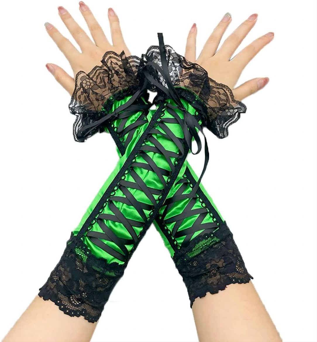 Specell Long Lace Fingerless Gloves Women Fingerless Gloves For Bridal Wedding Prom Party Costume Accessories