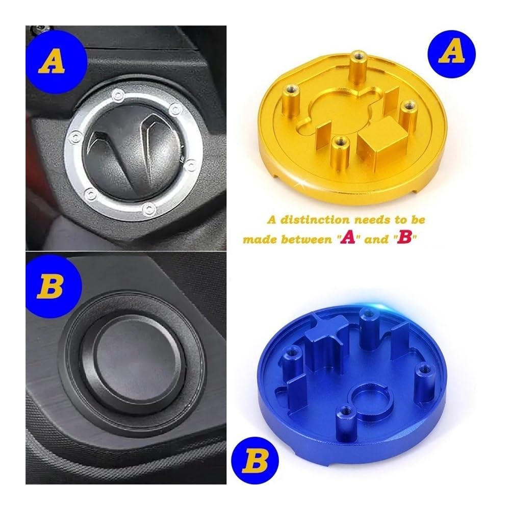 Tappo Olio Serbatoio Benzina Per Ya&m Force 2.0 AUGUR SMAX BWS Sgancio Rapido Keyless Coperchio Del Serbatoio Del Gas Accessori Moto Tappo Del Serbatoio Del Carburante(B - Titanium)
