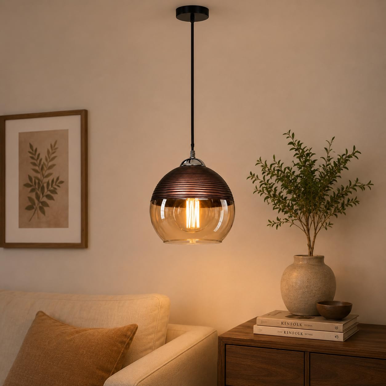 ADWAIT AHanging Luster Light | Pendants Light | Chandelier| Ceiling Lamp| Hanging Lamp for Living Room| Ceiling Lamp for Bedroom Luster Handmade, Pack OF1-image-14