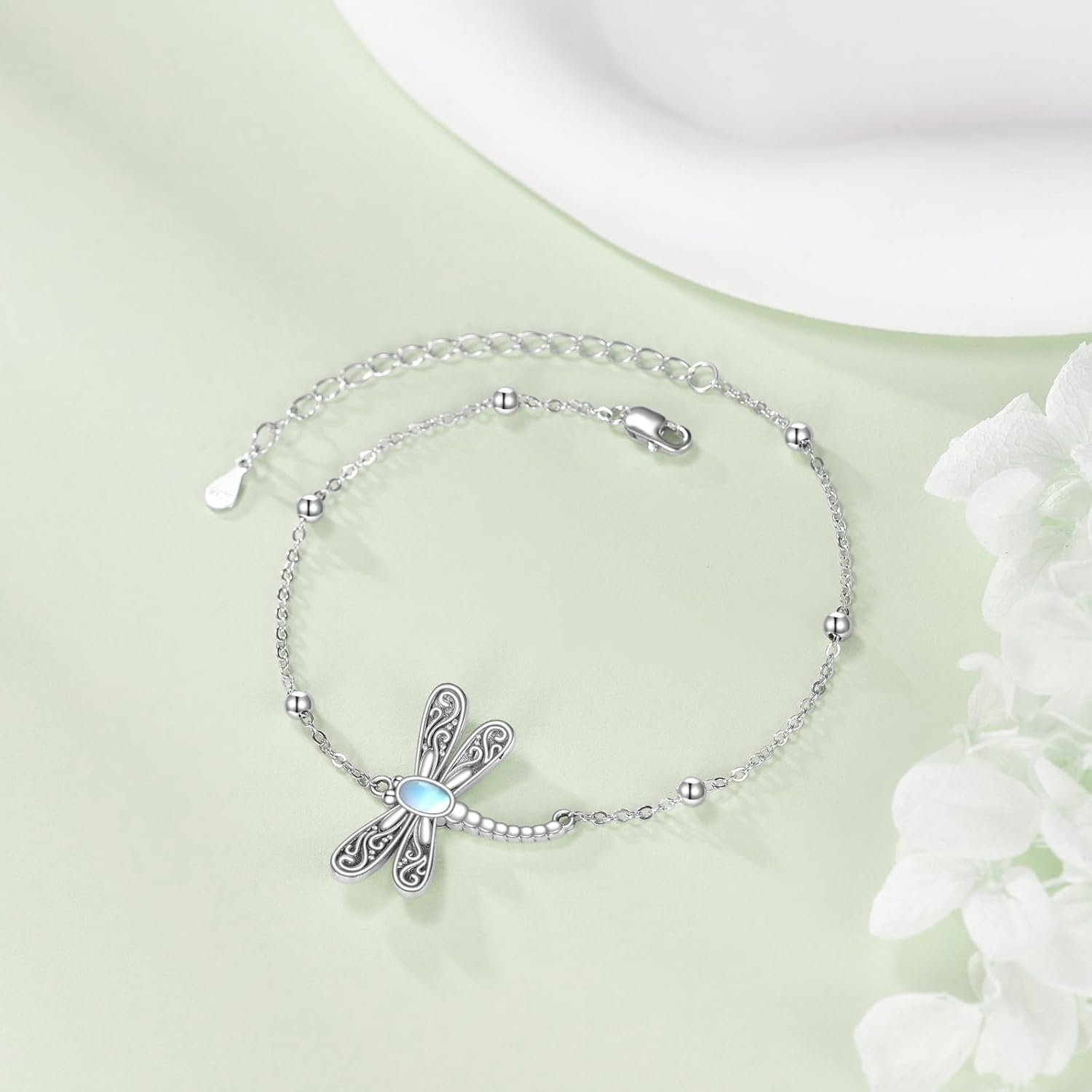 ONEFINITY Beads Bracelet Sterling Silver Dragonfly/Sunflower/Sloth/Otter/Butterfly Bracelets Jewelry for Women Gifts - Image 3