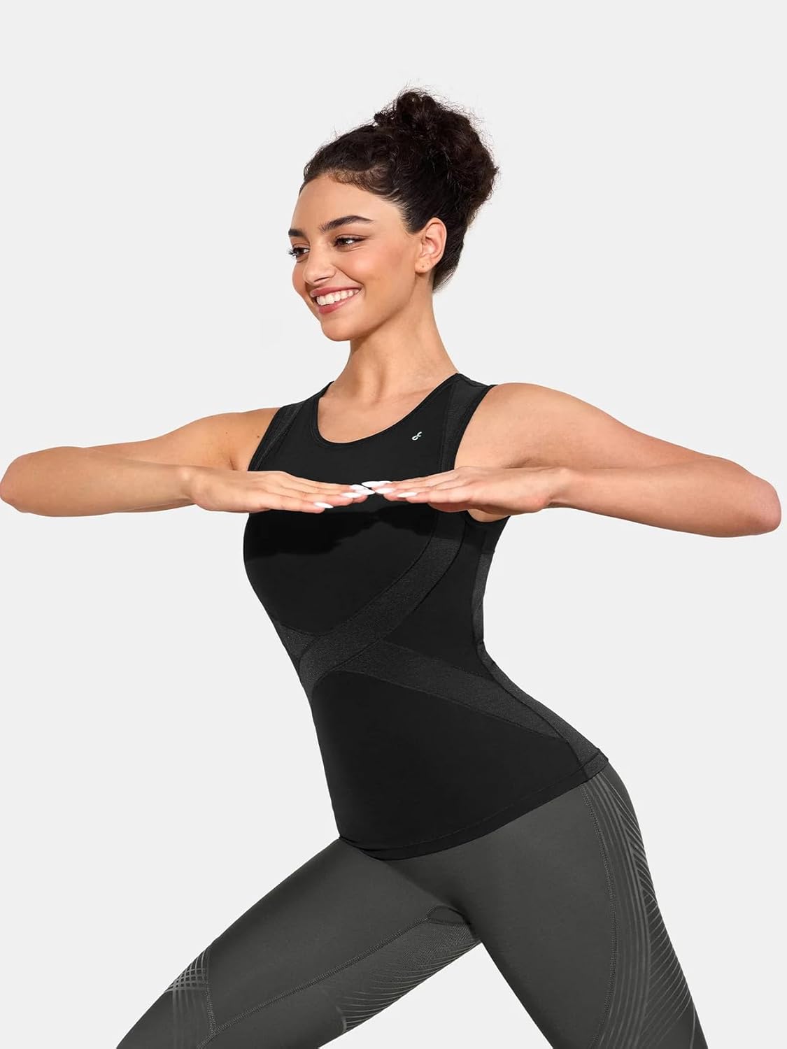 Fanka Powerband Resistance FlowX Tank Top for Women, Built-in Mesh, Core & Posture Support, Tummy Control - Image 5