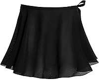 Vista 2 de Falda de ballet para niñas de 3 a 12 años de edad, brillante, sin cierre, de gasa, color rosa, negro, blanco, morado