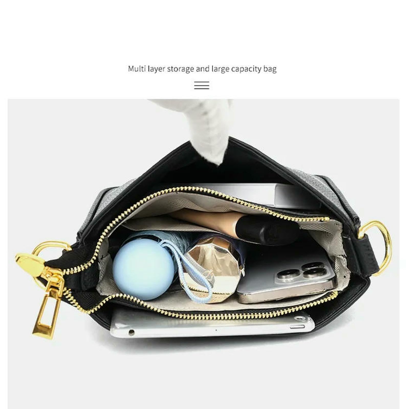 Borsa Donna Crossbody A Tracolla Leggera Pu per Le Donne-White