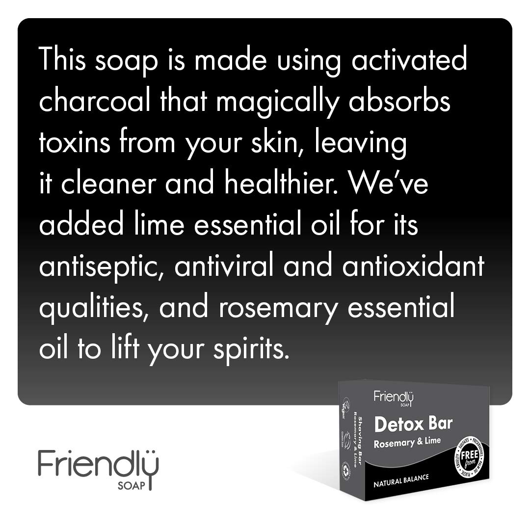 Friendly Soap Naturalny węgiel aktywowany mydło w formie detoksykacji (6 szt.)