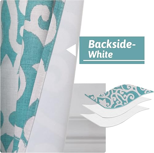 Miniatura 4 de MYSKY HOME Cortinas de 54 pulgadas de largo para sala de estar, tratamiento de ventana, bloque de luz, protección de privacidad para dormitorio,