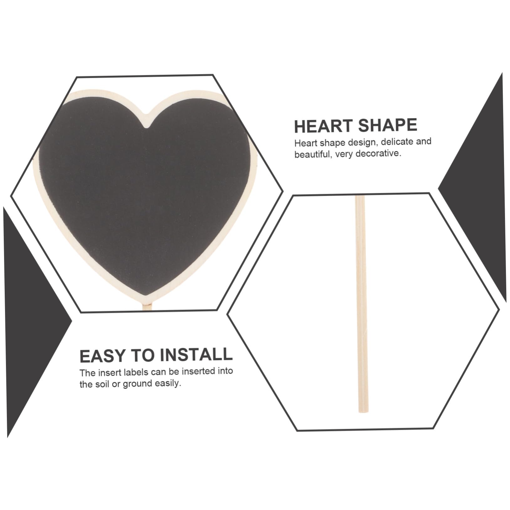 VICASKY 120 Pièces Marqueurs Jardin Forme de Cœur Étiquettes Plantes Durables Piquets Décoratifs pour Classification et Décoration Faciles à Insérer pour Jardiniers et Amateurs de Plantes