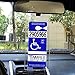 Handicap Placard Holder - Ultra Transparent Disabled Parking Permit Placard Protective Holder Cover with Large Hanger by Tbuymax (Set of 2)