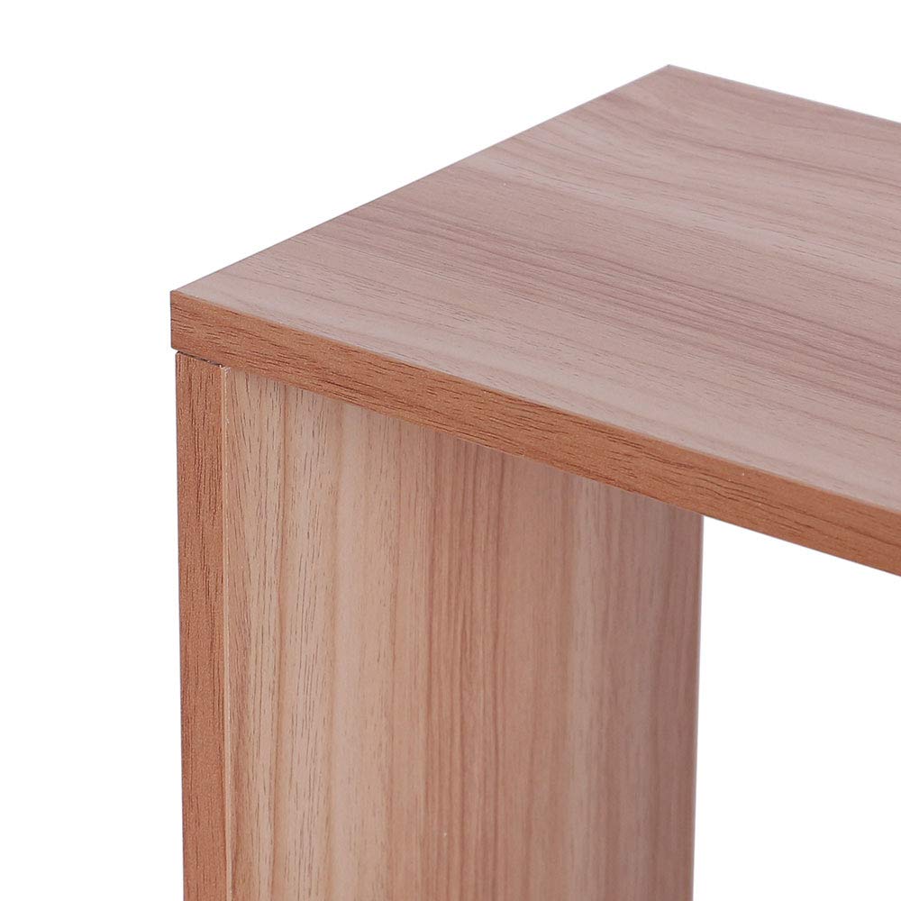 BAKAJI Scrivania con Libreria 4 Ripiani Tavolo da Lavoro Porta Pc Computer Struttura e Piano in Legno MDF Arredamento Casa Ufficio Cameretta Dimensioni 110 x 90 x 40 cm (Noce)