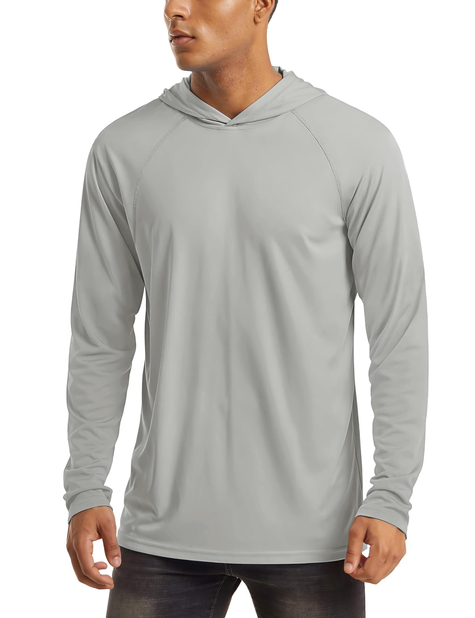 MAGCOMSENMen's UPF 50+ Sun Protection Hoodies Long Sleeves Tops Quick Drying Breathable Lightweight Shirts with Hood