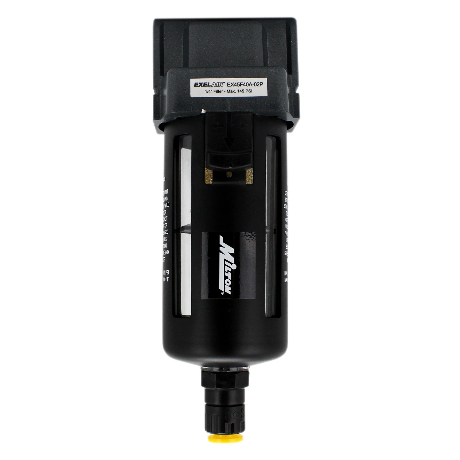 ExelAir EX45F40A-02P 1/4" NPT Polycarbonate FRL Air Filter