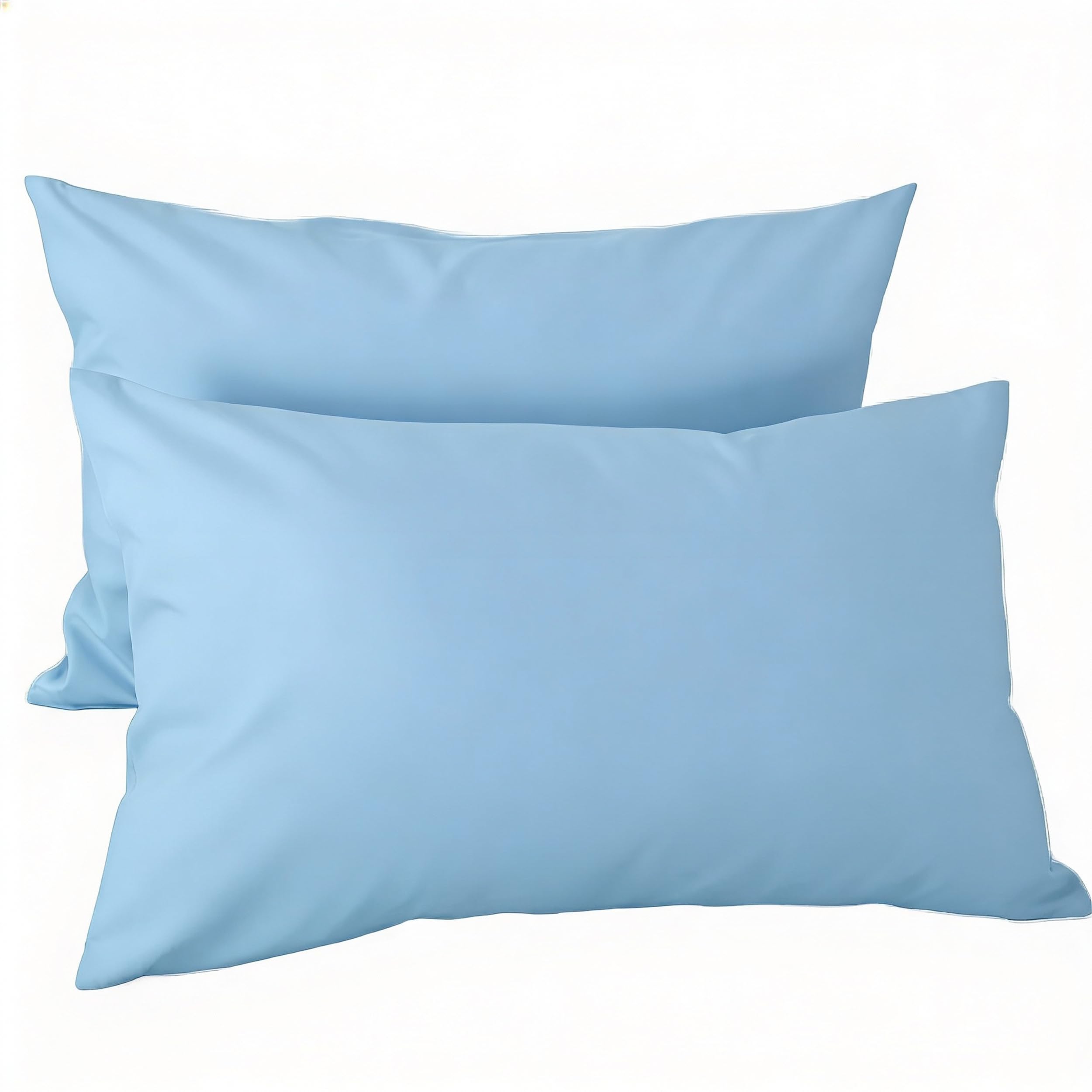 H HANSEL HOME Juego de 2 Fundas de Almohada con Cremallera – Protector de Almohada 100% Microfibra Transpirable y Suave – 70x45cm, Blanco — view 12