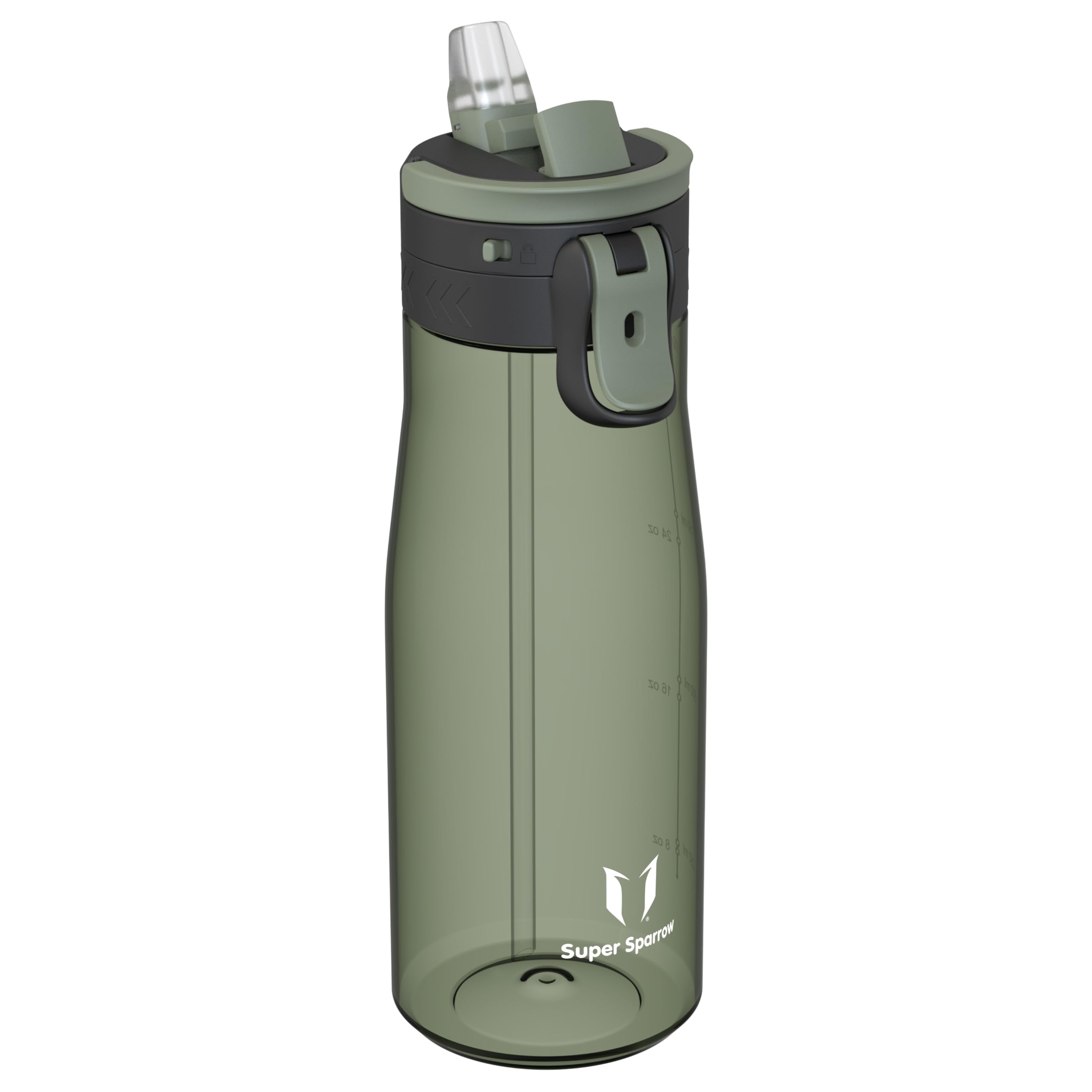 Sparrow Borraccia - 500ml, 750ml, 1L - TouchFlow Bottiglia Senza BPA - Senza Perdite Borraccia Cannuccia - Borracce Sportiva Flusso Rapido Con Un Clic per Scuola, All'aperto