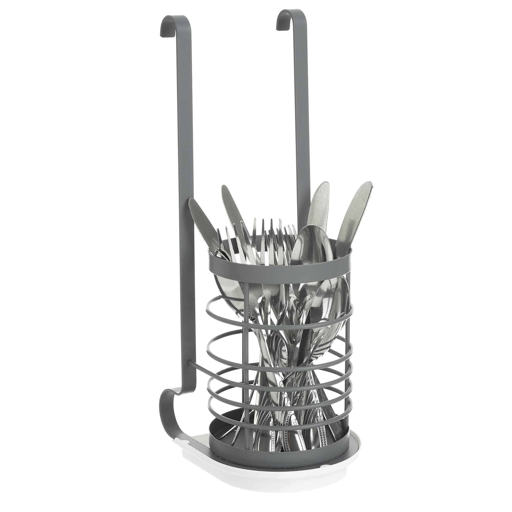 Livivo Unisex Grey Hanging Storage Utensil Holder In