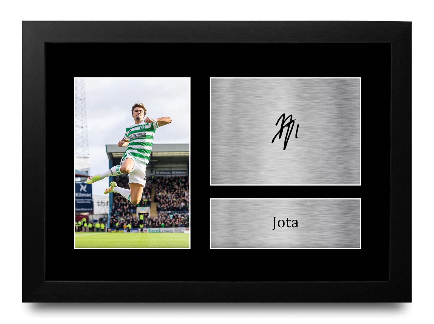 HWC TradingFR A4 Jota Celtic Gifts Printed Signed Autograph Picture for Football Fans and Supporters - A4 Framed