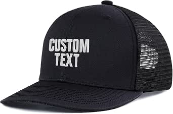 Your Text Custom Embroidered On Mesh Back Trucker Hat Personalized Wor...