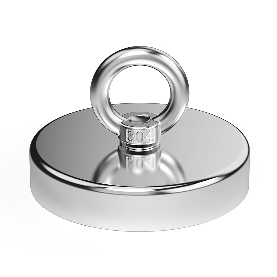 4pcs Strong 40LB Magnetic Hooks Neodymium Hanging Hook Set For Refrigerator / Other Magnetic